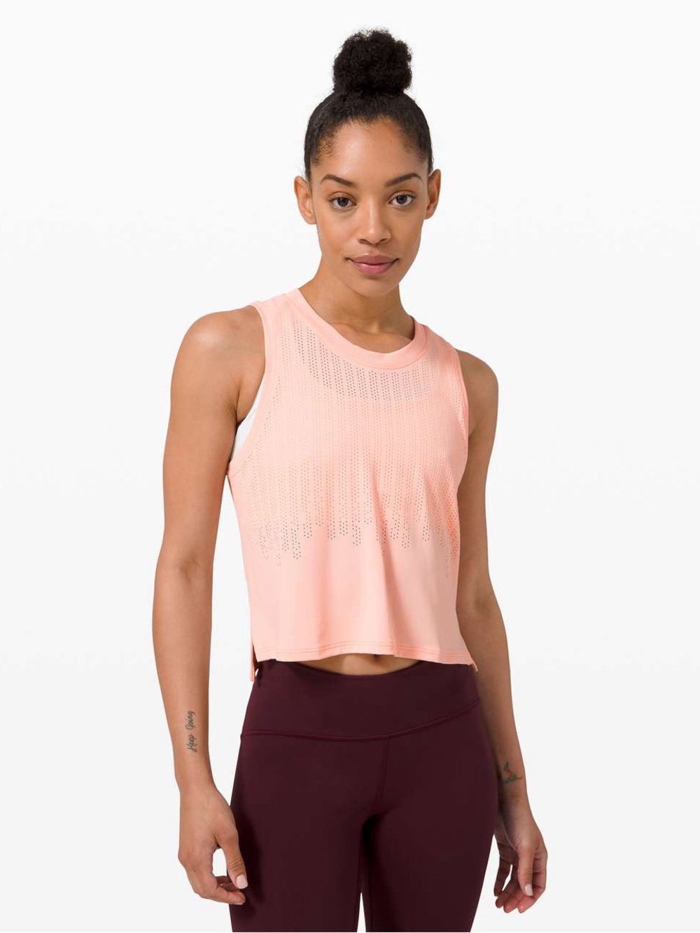 066. Lululemon Train to Be Tank Ballet Slipper cream pink size 4-6